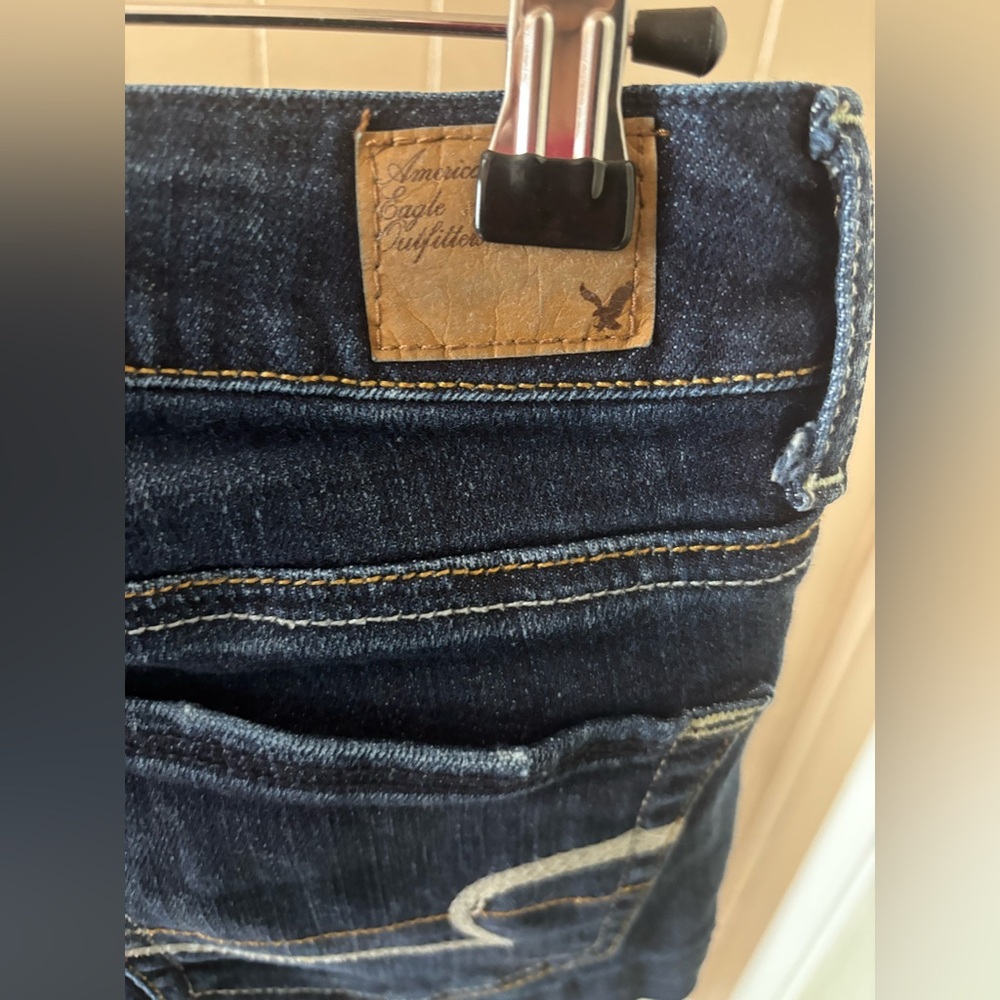 Womens Y2K American Eagle Mini Jean Shorts size 2 - Picture 3 of 4